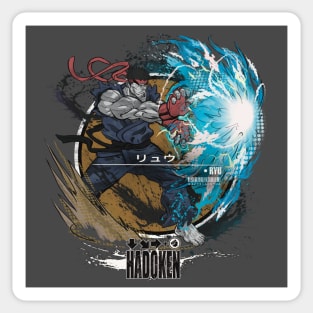 RYU: HADOKEN - BLUE/RED Sticker